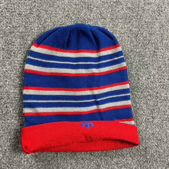 Los Angeles‎ Clippers Beanie Mens OSFA Red Blue Striped Adidas Knit - Picture 1 of 8
